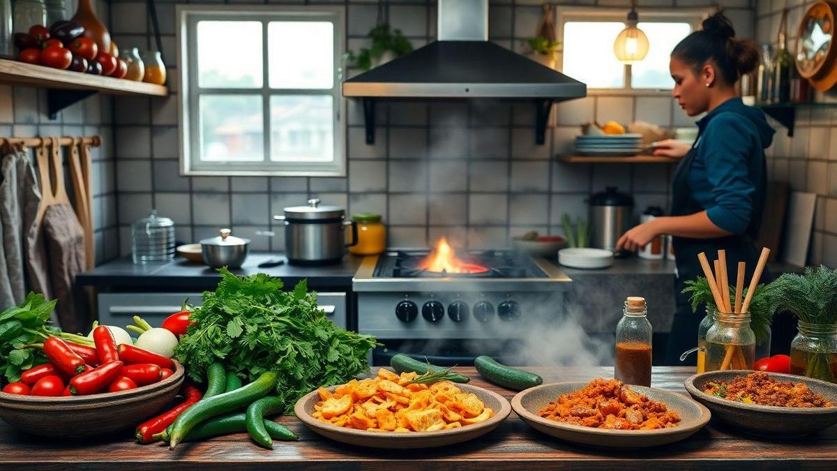 Aprendendo a cozinhar street food em casa Aprendendo a cozinhar street food em casa