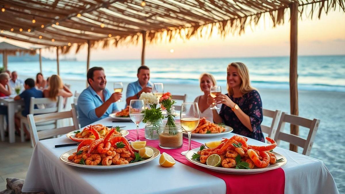 Celebrando com Frutos do Mar Grelhados