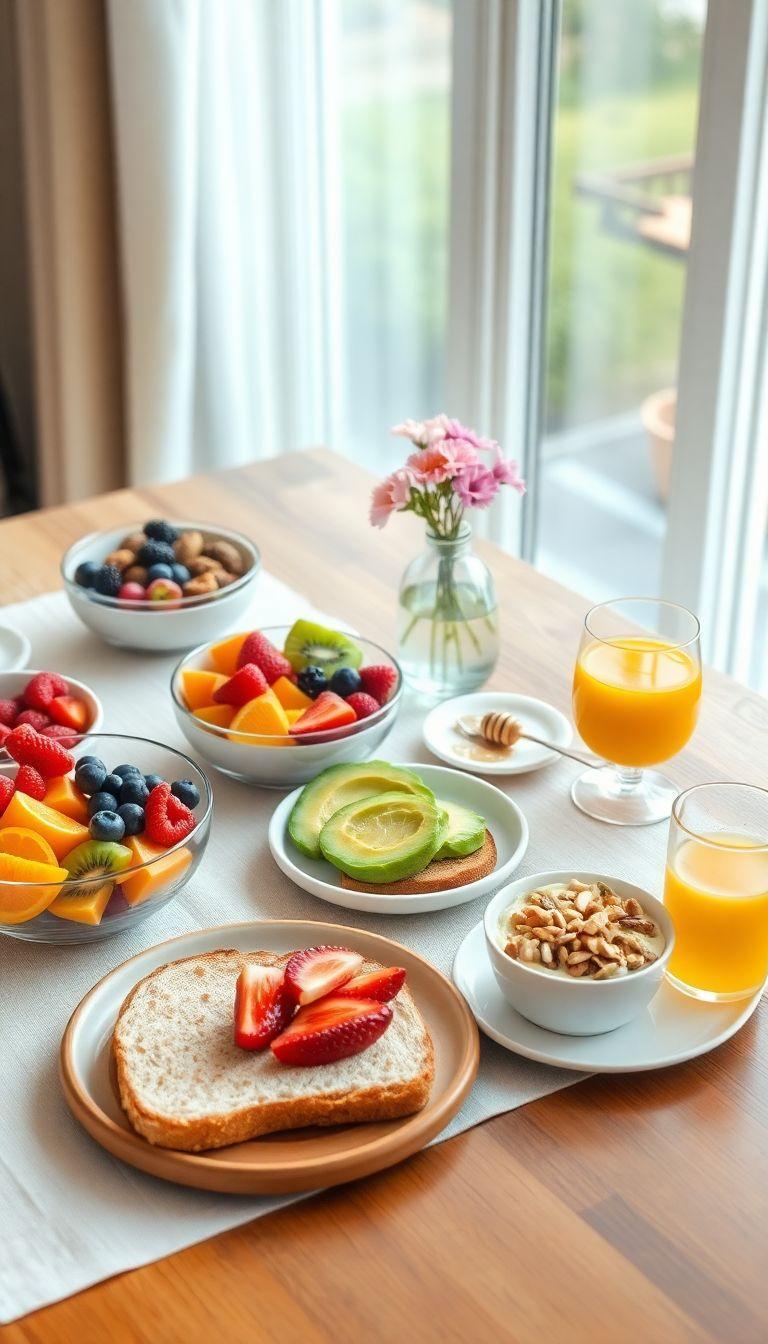 Descubra como montar uma mesa de café da manhã saudável e deliciosa