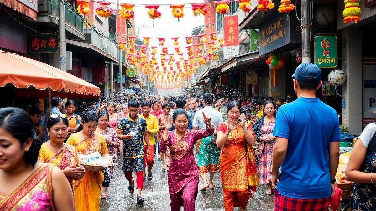 Impacto do Festival Songkran na Comunidade