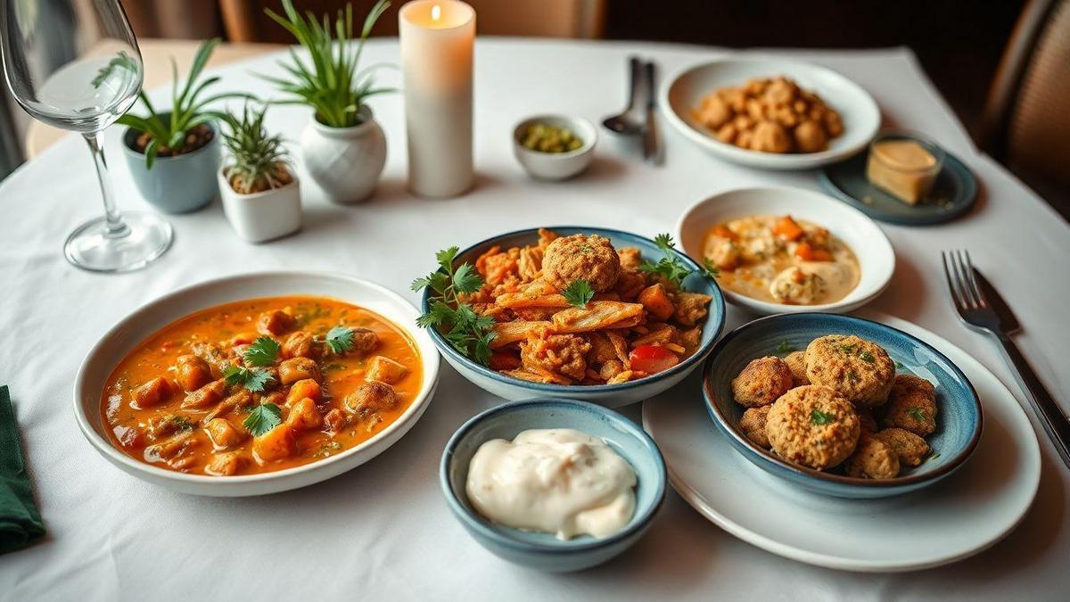 Receitas internacionais de pratos salgados aromáticos